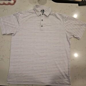 Footjoy Shirt Mens‎ Large Striped Short Sleeve Golf Outdoor FJ Polo